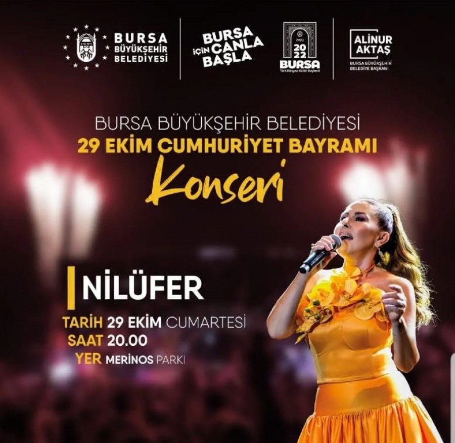 Bursalılar 29 Ekim'i Nilüfer'le kutlayacak
