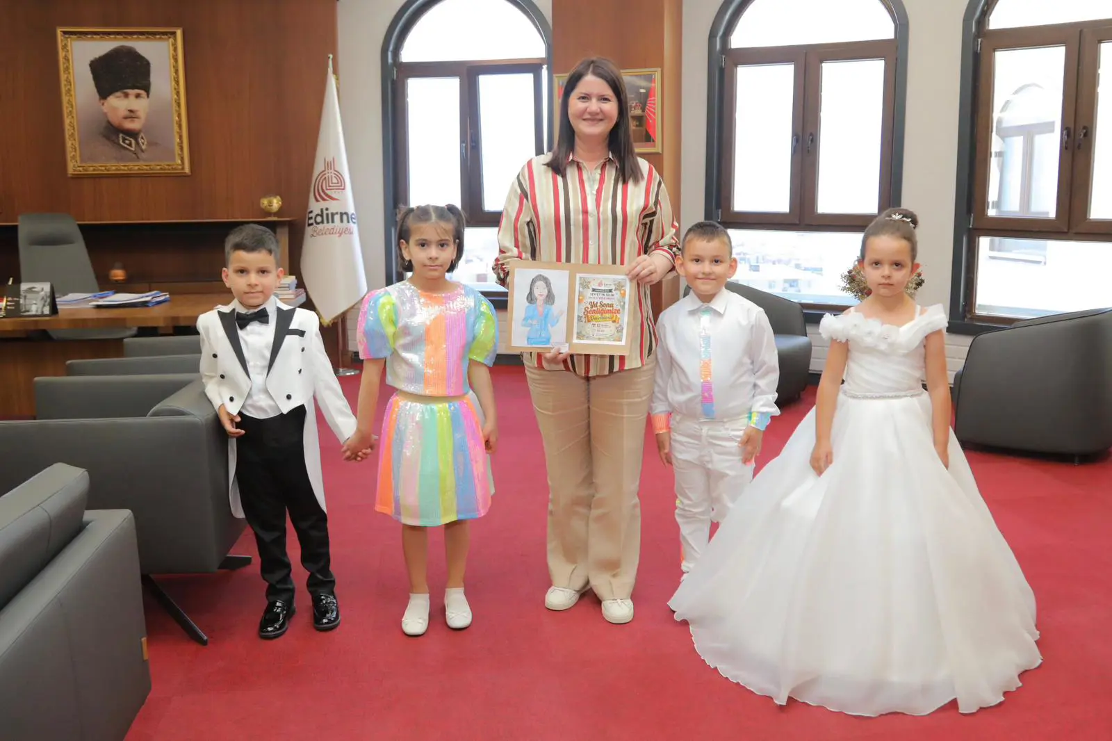 Edirne’de Miniklerin Şenlik Heyecanı: Başkan Gencan’a Özel Davet