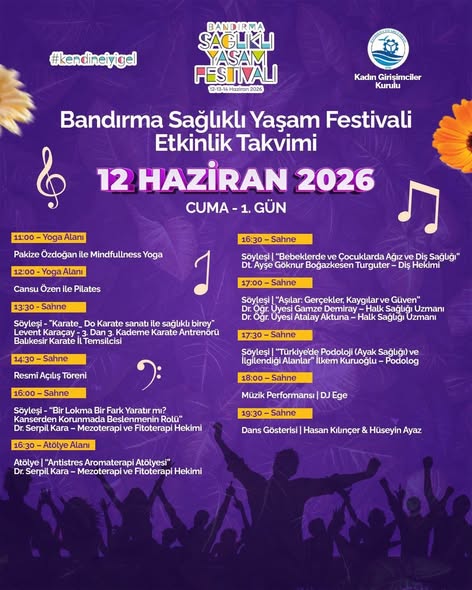 Bandırma’da Üç Gün Sürecek Büyük Buluşma: Sağlıklı Yaşam Festivali Başlıyor!