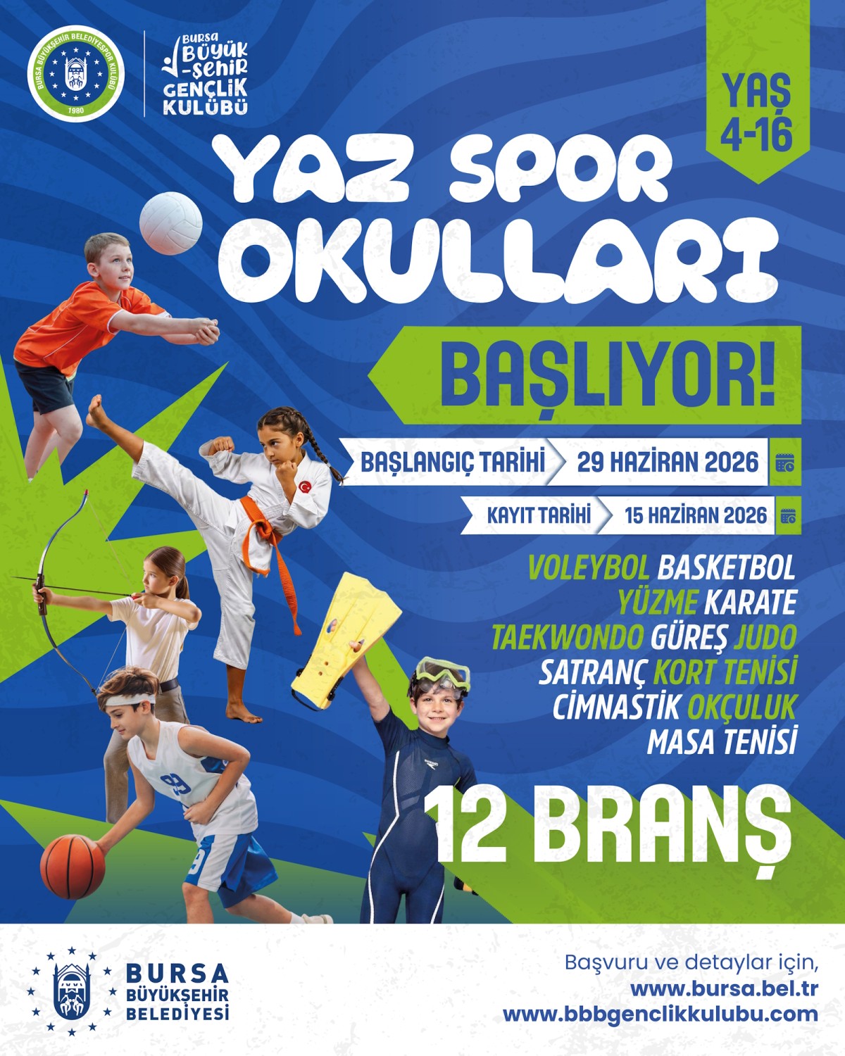 Bursa’da Çocuklar Spora Doyacak: Büyükşehir Yaz Spor Okulları’nda Kayıtlar Başlıyor!