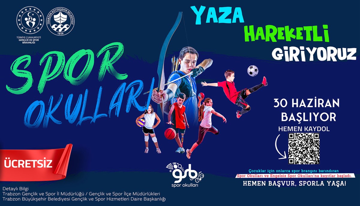 TRABZON'DA SPOR DOLU YAZ: BÜYÜKŞEHİR YAZ SPOR OKULLARINDA KAYIT DÖNEMİ BAŞLADI