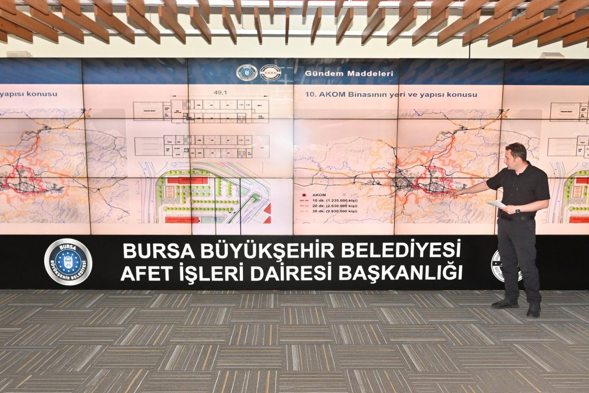 BURSA'NIN AFET PLANI AKOM'DA MASAYA YATIRILDI